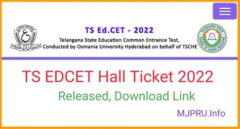 ts edcet hall ticket download 2023