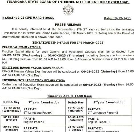 ts inter 2nd year 2024 exam dates