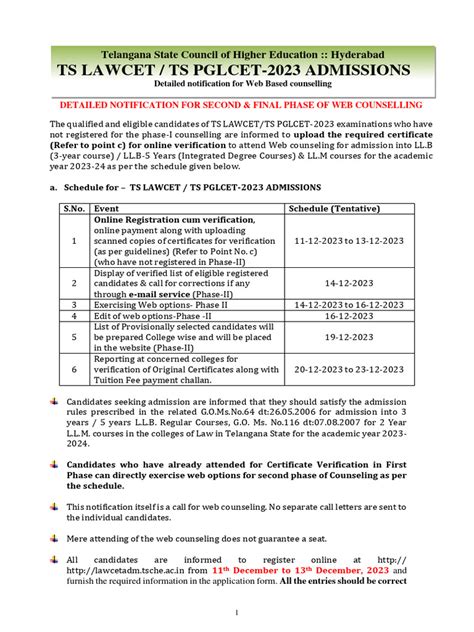 ts lawcet 2023 notification