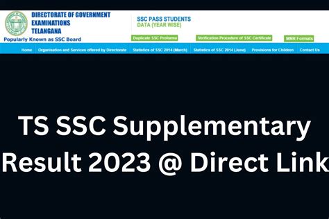 ts ssc supplementary result 2023 online