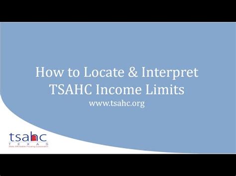 tsahc income limits 2022