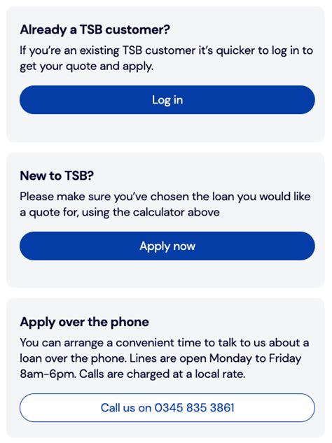 tsb loan quote