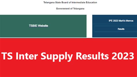 tsbie supply results 2023 notification