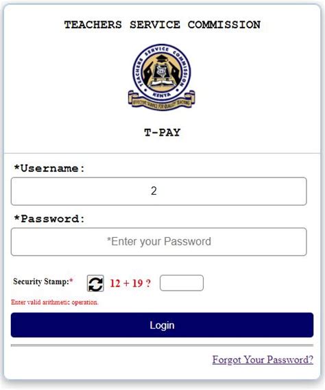 tsc online portal login