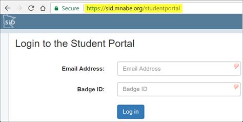 tsc student portal login page
