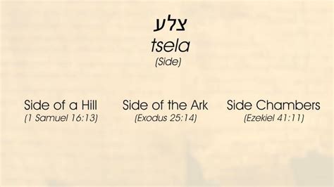 tsela meaning in hebrew
