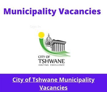 tshwane local municipality vacancies