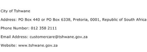 tshwane south district contact details