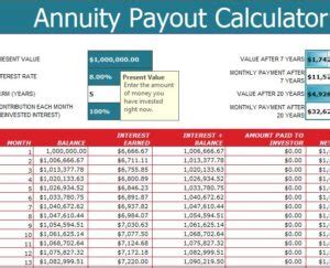 tsp annuity payment calculator