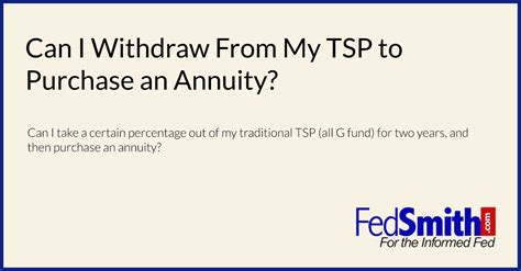 tsp annuity purchase