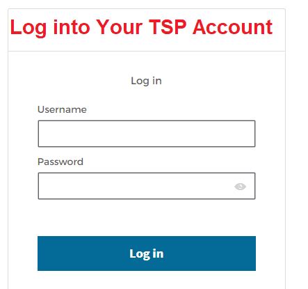 tsp login account access