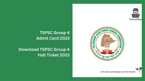 tspsc group 4 admit card download 2023 online