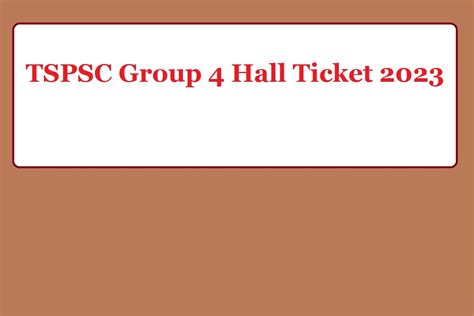 tspsc group 4 hall ticket