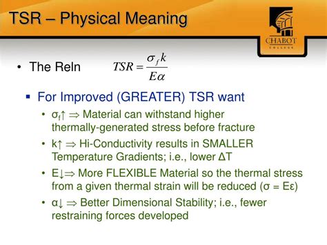 tsr meaning in engineering