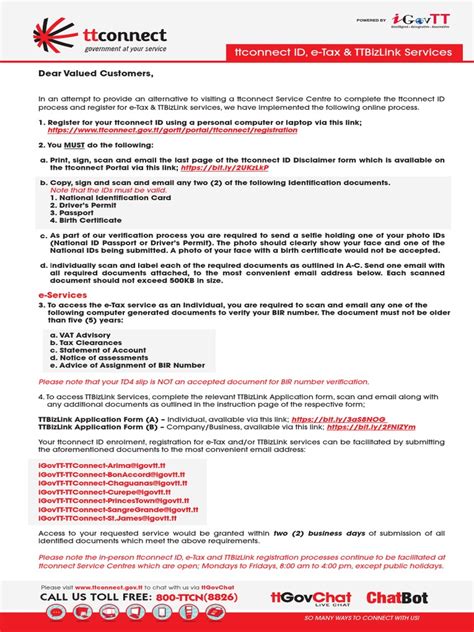 ttconnect id registration form online