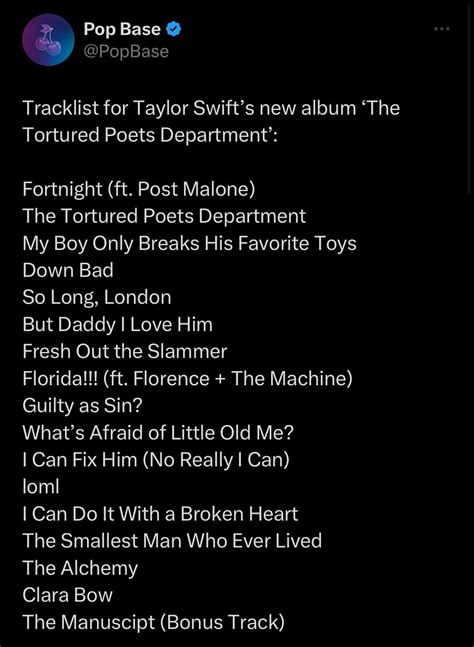 ttpd taylor swift tracklist