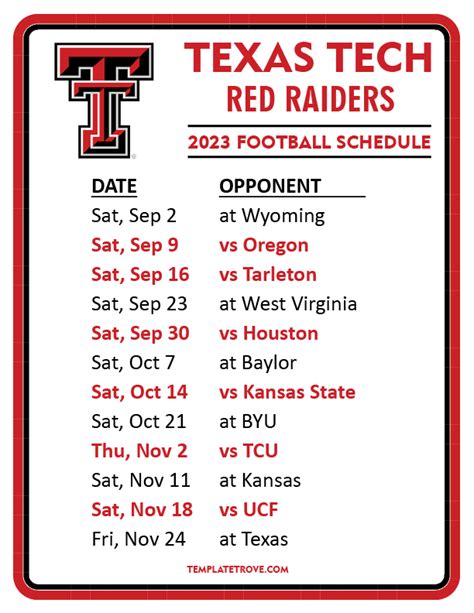 ttu baseball schedule 2023