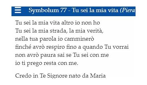 tu sei la mia vita symbolum 77