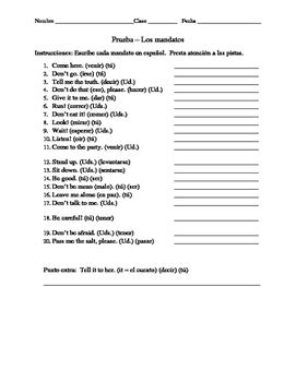 tu and usted commands practice