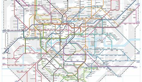 Section of Tube Map 2019 including Crossrail From my