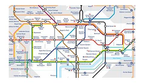 London Underground Map Close Up On Zone 1 Stock Photo