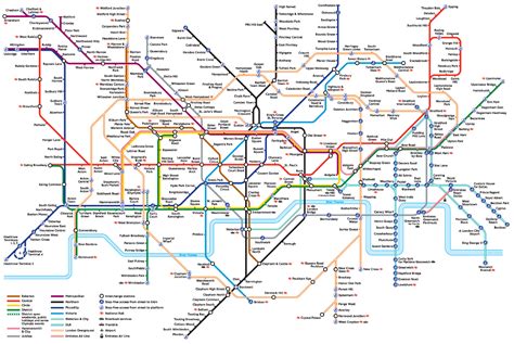 tube and train map of london