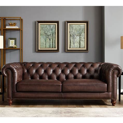 This Tufted Leather Sofa Costco For Living Room