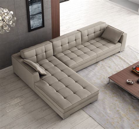 New Tufted Leather Sofa Sectional For Living Room