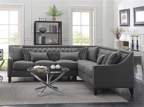 New Tufted Sectional Sofa Linen With Low Budget