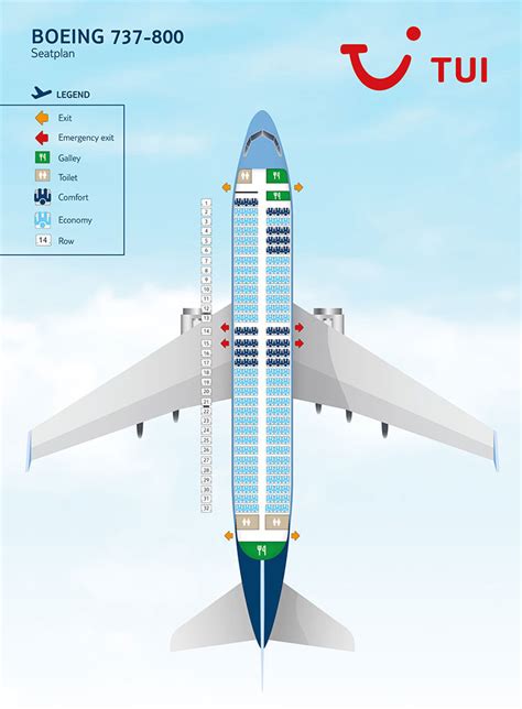 tui boeing 737 seat map