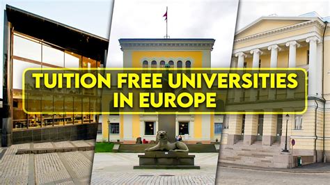 tuition fee free universities in europe