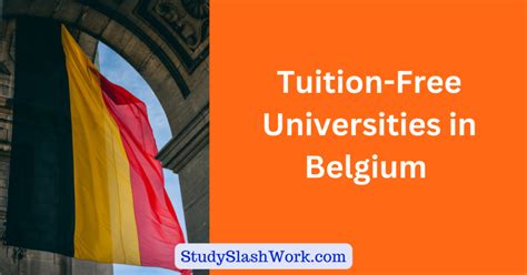 tuition free universities in belgium