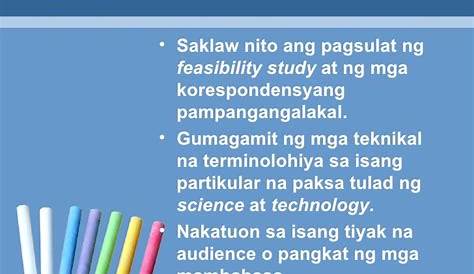 kolum ng mga halimbawa ng katangian anyo at target na gagamitin ang