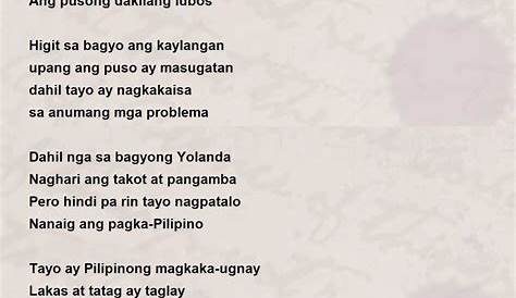 Tula Tagalog 4 Na Saknong - kabuuan apat