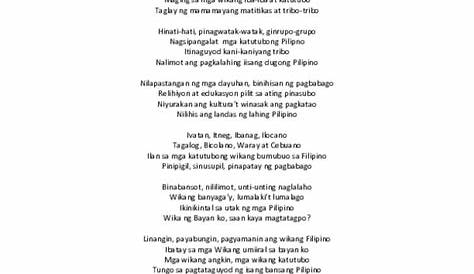 Tula Tungkol sa Wikang Filipino (10 Tula) - Pinoy Collection