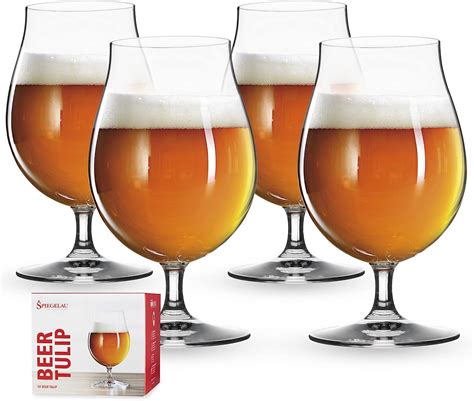 tulip shaped beer glasses