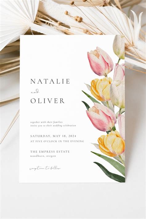 Tulip Wedding Invitations For Your Special Day
