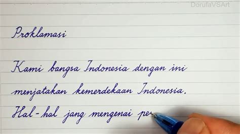 Tulisan Tangan Latin Indonesia