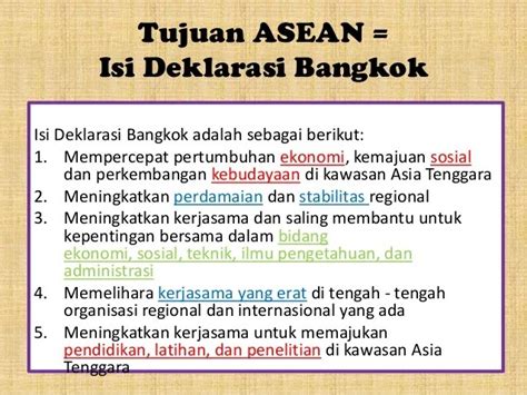 5 Objectives Of The Establishment Of Asean