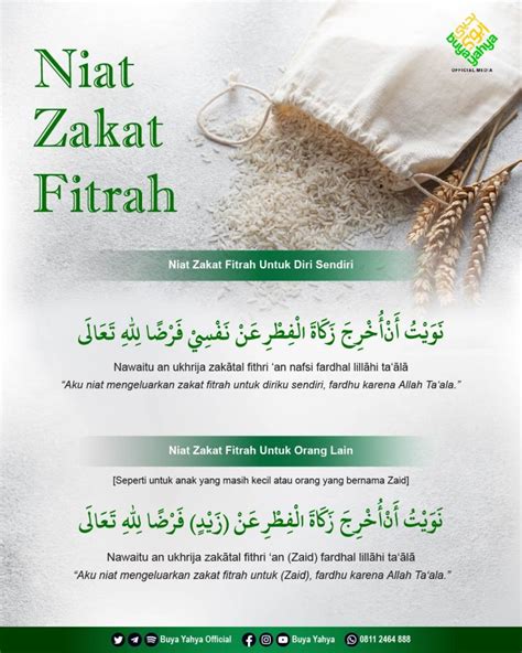 Tuliskan Niat Zakat Fitrah