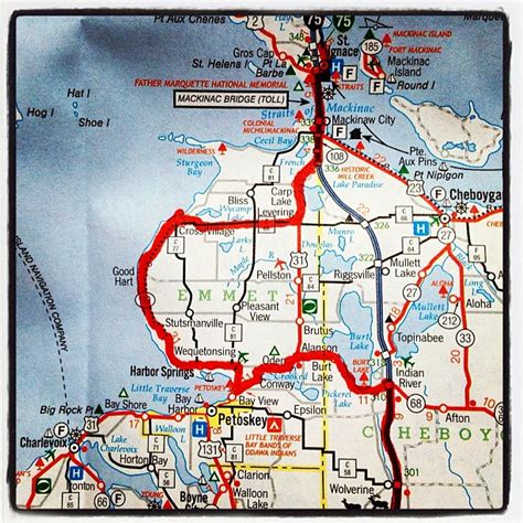 tunnel of trees michigan route map