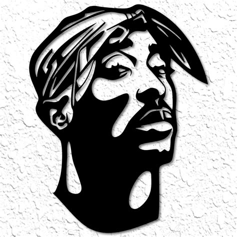 tupac face black and white