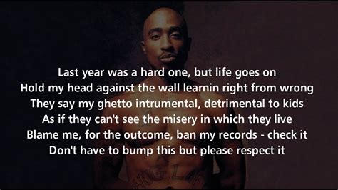 tupac lyrics about life