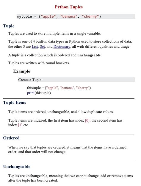 tuples in python class 11 pdf