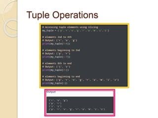 tuples in python ppt free download
