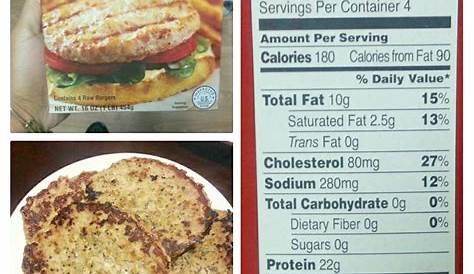 4 Oz Turkey Burger Nutrition Facts NutritionWalls