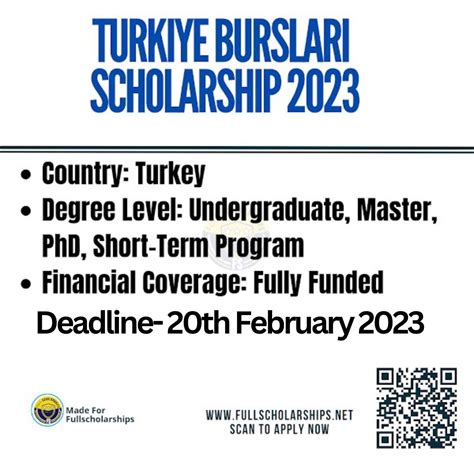turkey burslari scholarship 2024 last date