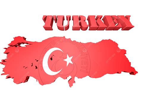 Turkey Flag Map Transparent
