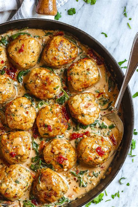 Turkey Meatballs With Spinach