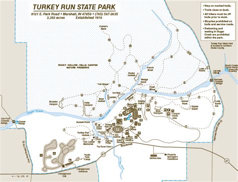 Turkey Run State Park Map Pdf